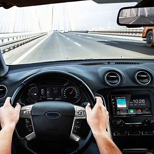 KENWOOD DMX8709S 6.8-Inch Capacitive Touch Screen, Car Stereo, Wireless CarPlay and Android Auto, Bluetooth, AM/FM Radio, MP3 Player, USB Port, Double DIN, 13-Band EQ, SiriusXM KENWOOD DMX8709S 6.8-Inch Capacitive Touch Screen, Car Stereo, Wireless CarPlay and Android Auto, Bluetooth, AM/FM Radio, MP3 Player, USB Port, Double DIN, 13-Band EQ, SiriusXM